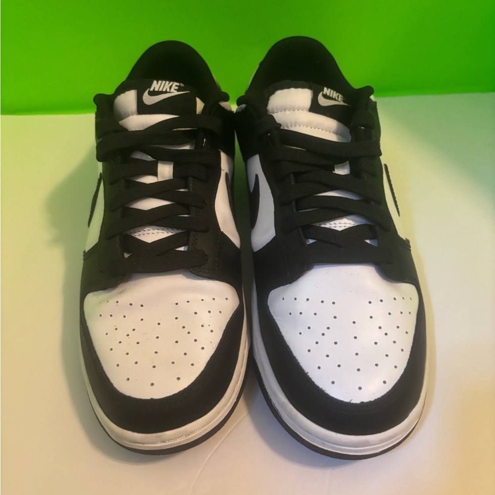 Nike Black and White Dunk Low Sneakers